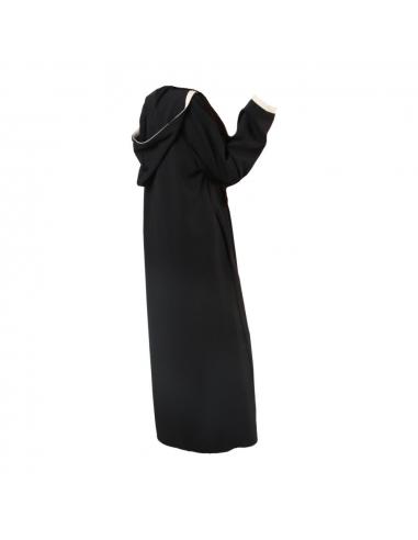 abaya à capuche noir fille