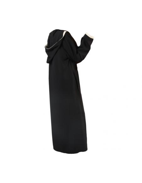 abaya à capuche noir fille