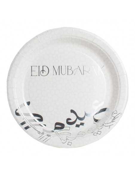 Assiettes Kali Argent Eid Mubarak