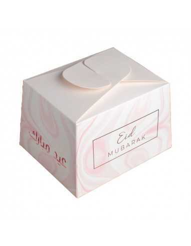 Boite à gâteaux Marbre Rose Gold Eid Mubarak