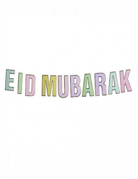 Guirlande Eid Mubarak Color Pastel