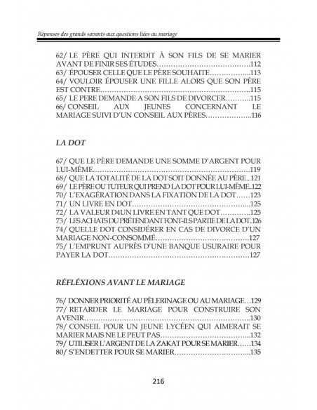 lexique du livre sur le mariage en islam question et réponse