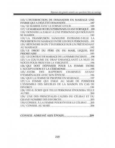 interieur du livre réponse des grands savants aux questions liées au mariage musulman
