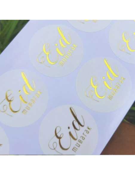 Stickers Eid Mubarak Or et Blanc