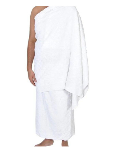 Ihram pour homme 2 pièces 100% coton pour effectuer le hajj ou la omra