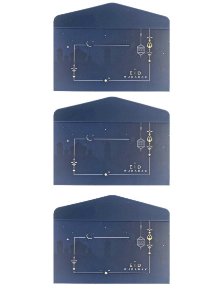 Enveloppe Eid Mubarak Lanterne - Lot de 3